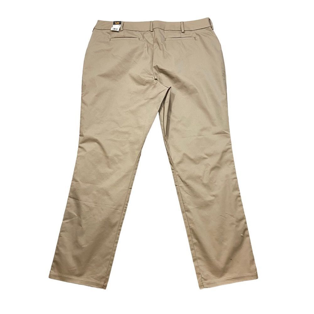 New with Tags Ladies Lee Kahki‎ Straight Leg Mid Rise Pants Size 22W Long